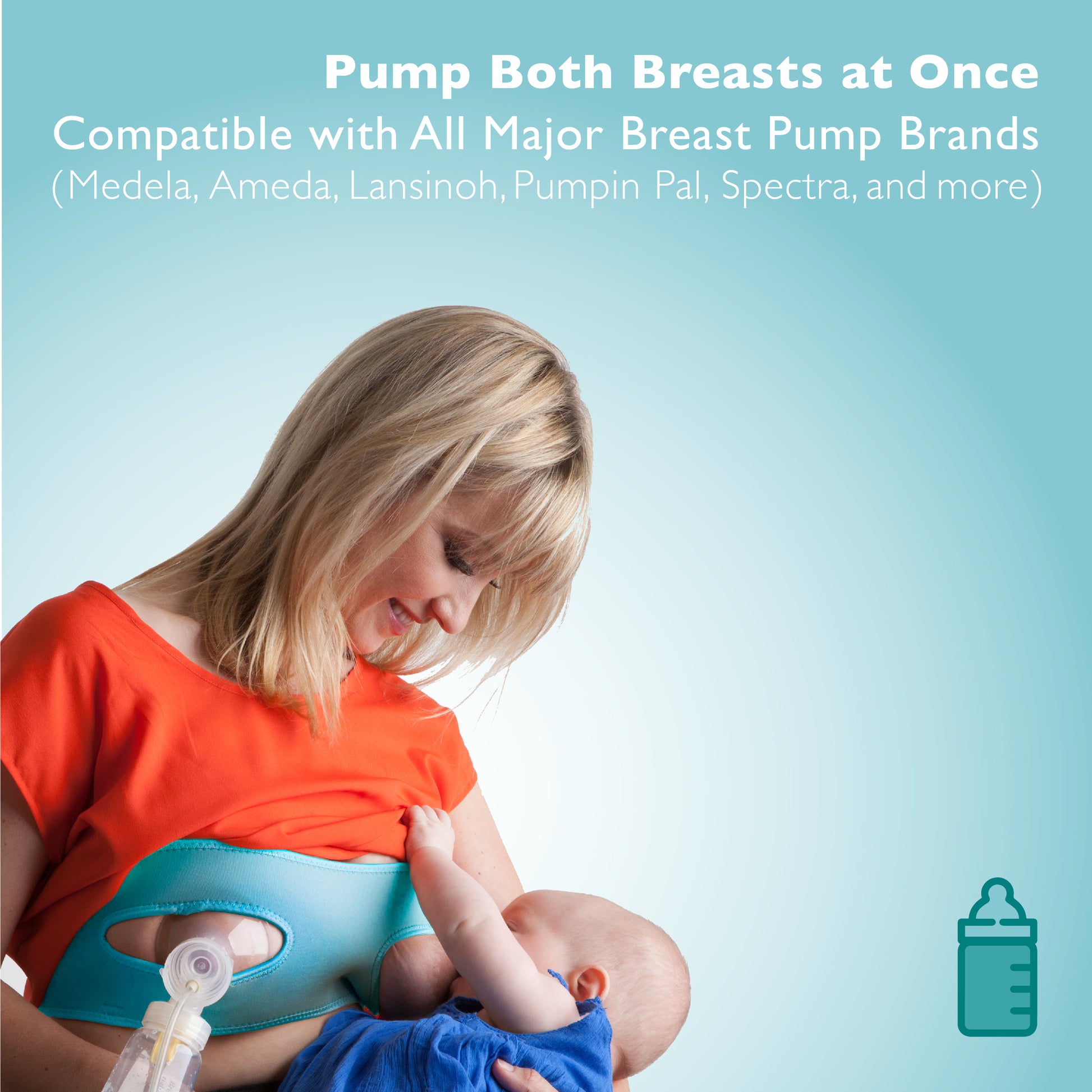 Pump Strap Hands-Free Pumping Bra - Simple, Quick On & Off Design
